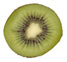 A sliced kiwifruit